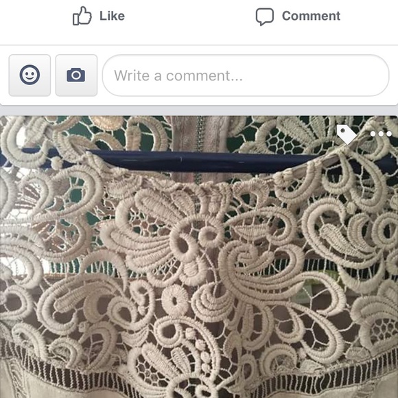 Gianni Bini  Mia Faux-suede Lace Yoke Sheath - Picture 3 of 4